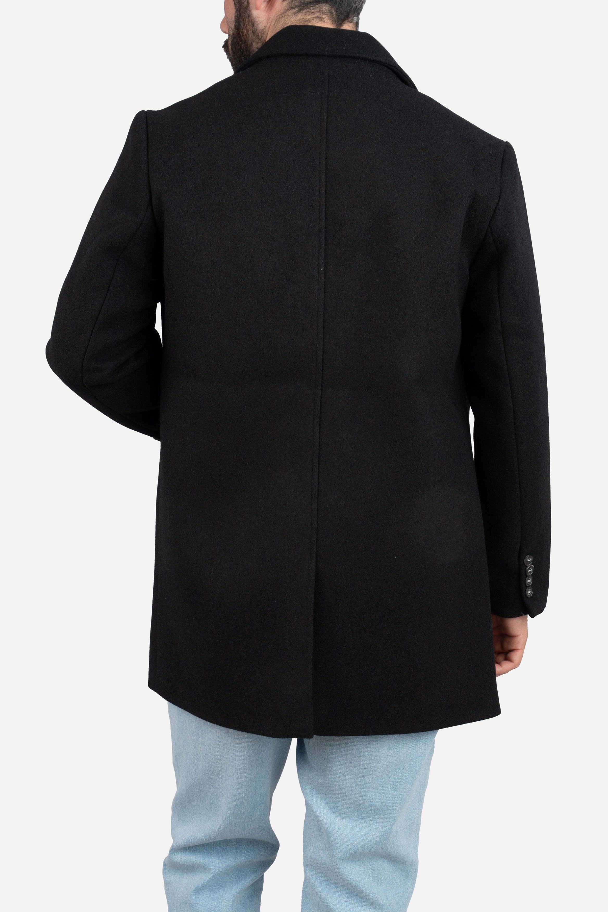 Wool Overcoat Black