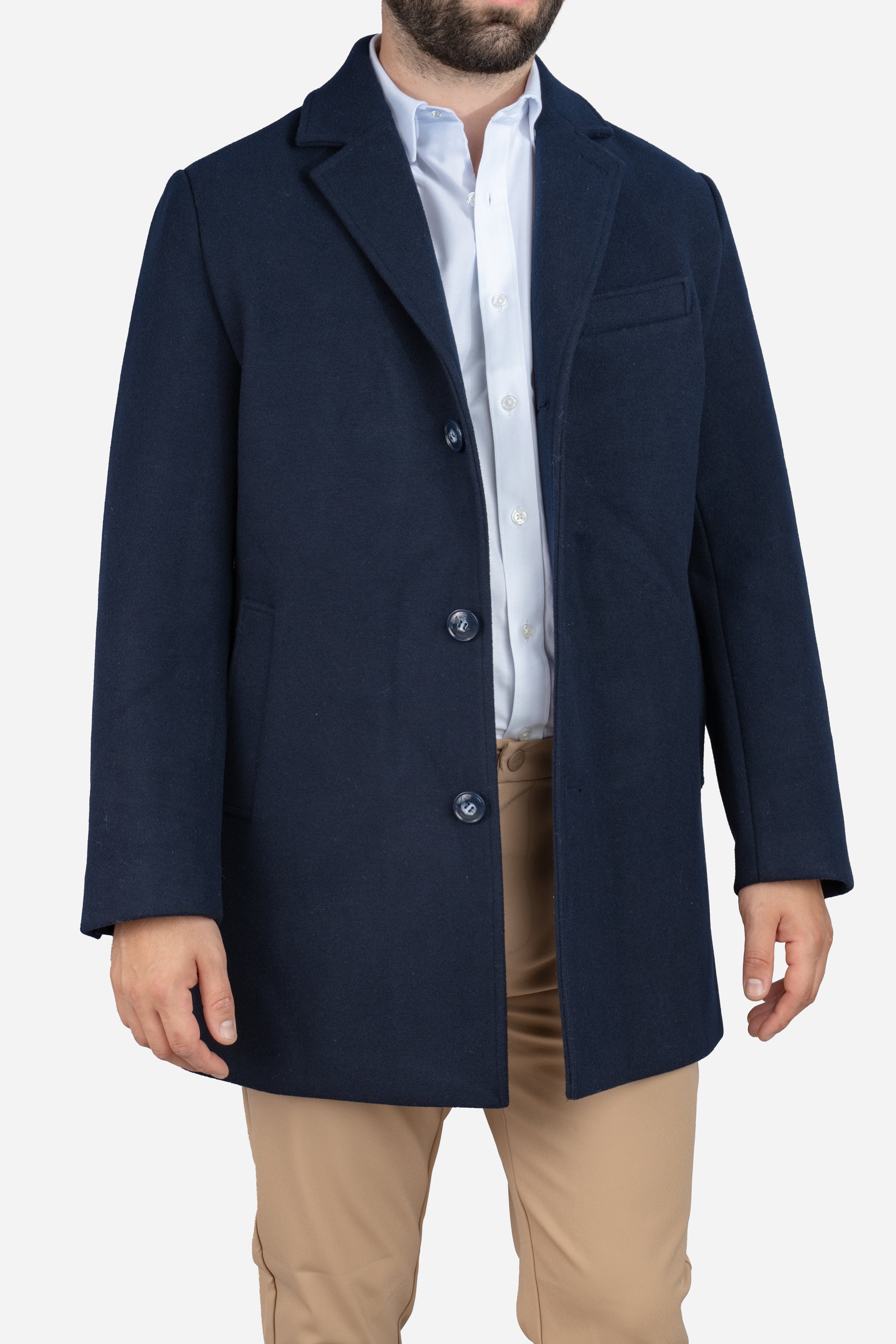 Wool Overcoat Navy