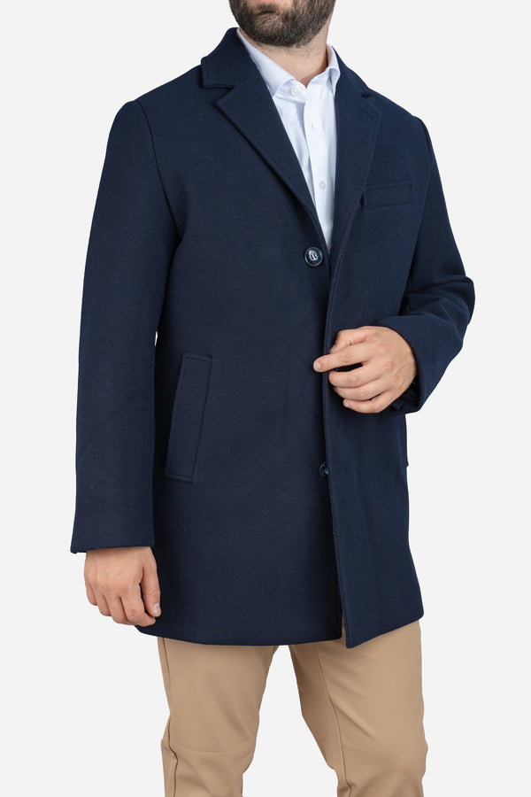Wool Overcoat Navy
