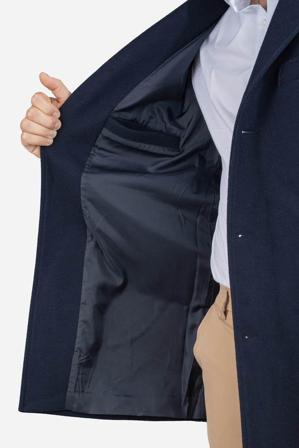 Wool Overcoat Navy