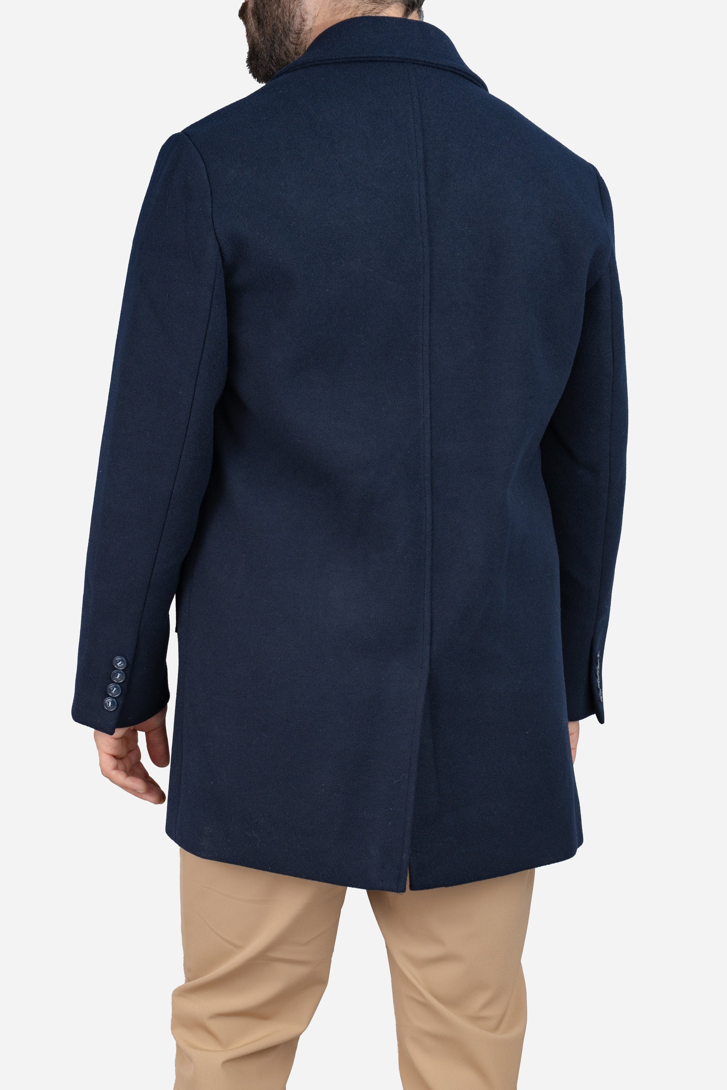 Wool Overcoat Navy
